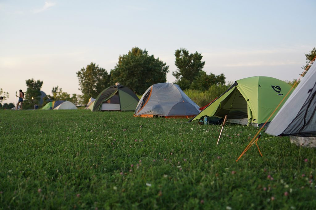 Tents on Northerly Island, Chicago / Darker than Green