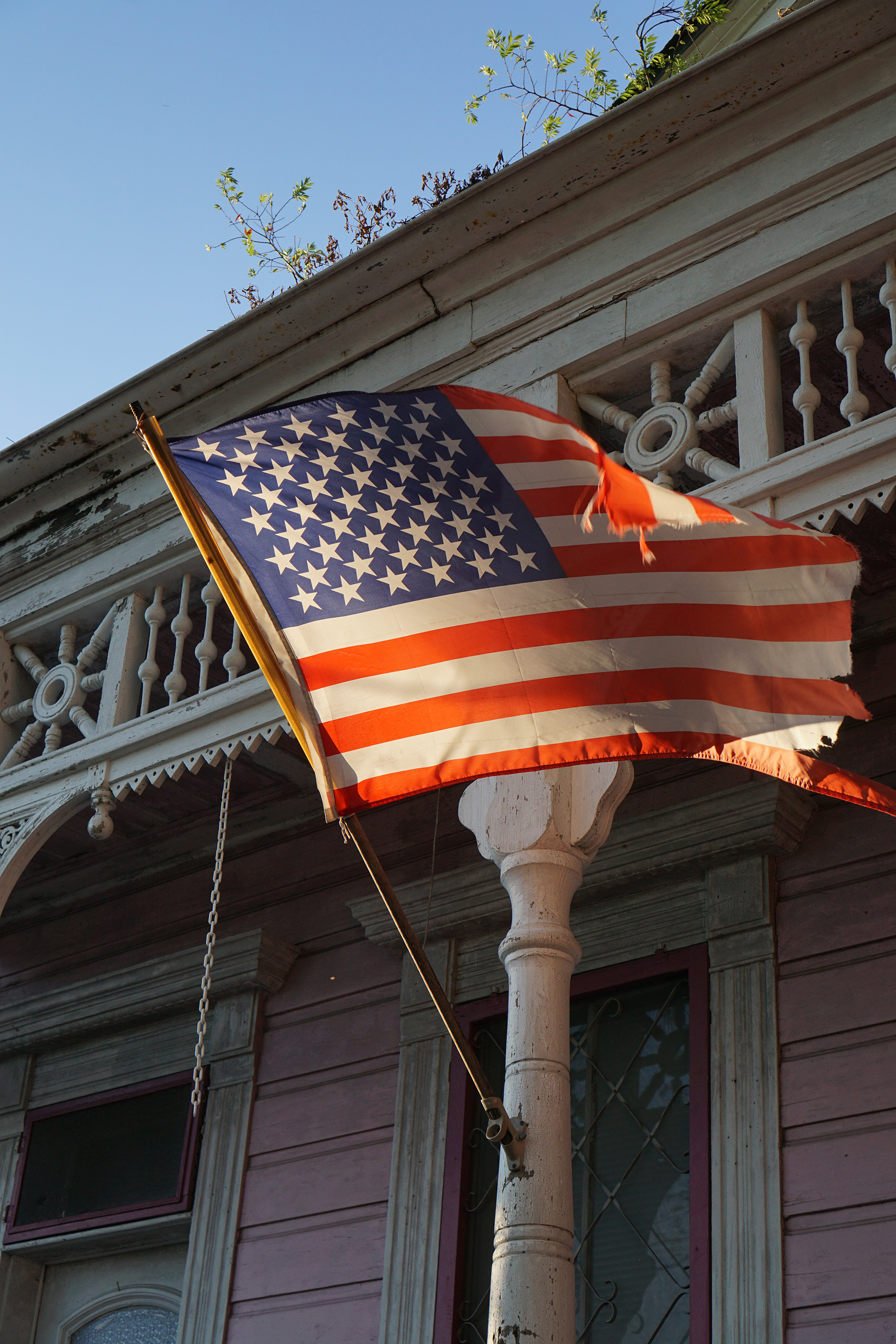American flag in the Marigny, New Orleans / Darker than Green