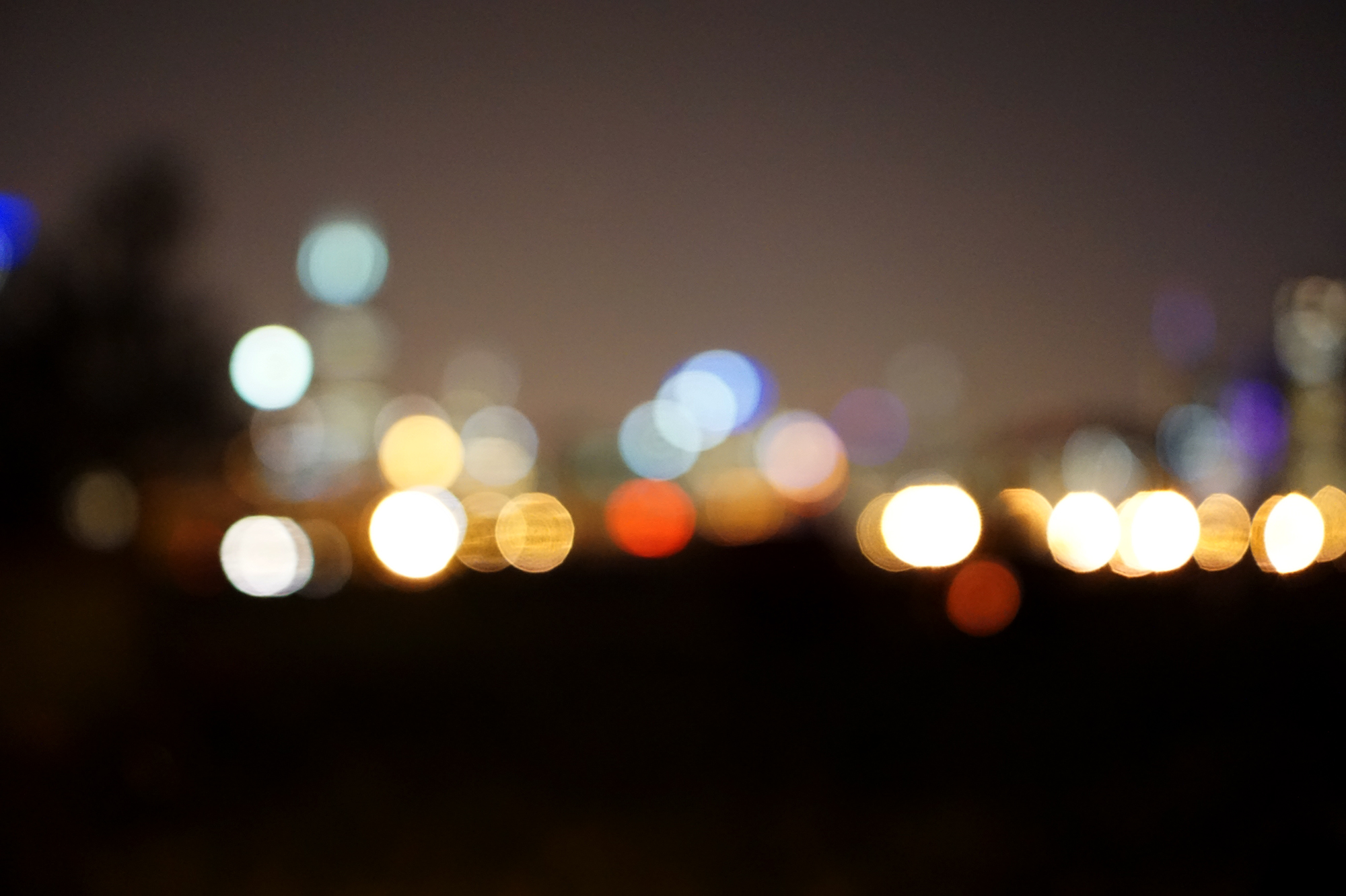 Chicago skyline out of focus, Darker than Green