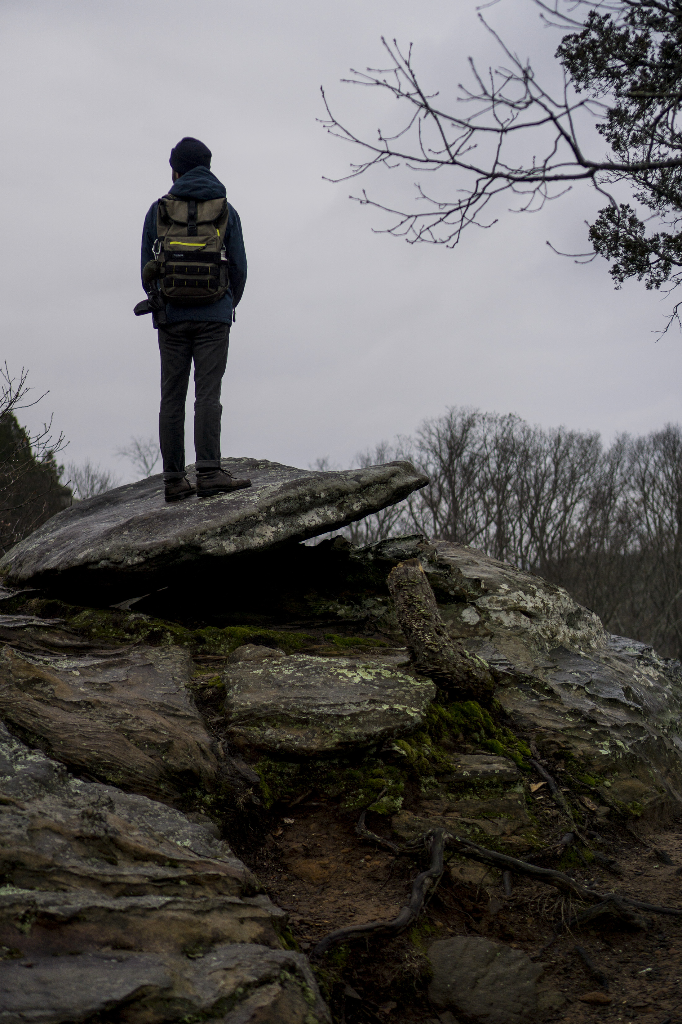 Standing on wet rock slabs, Garden of the Gods, Shawnee National Forest, IL / Darker than Green