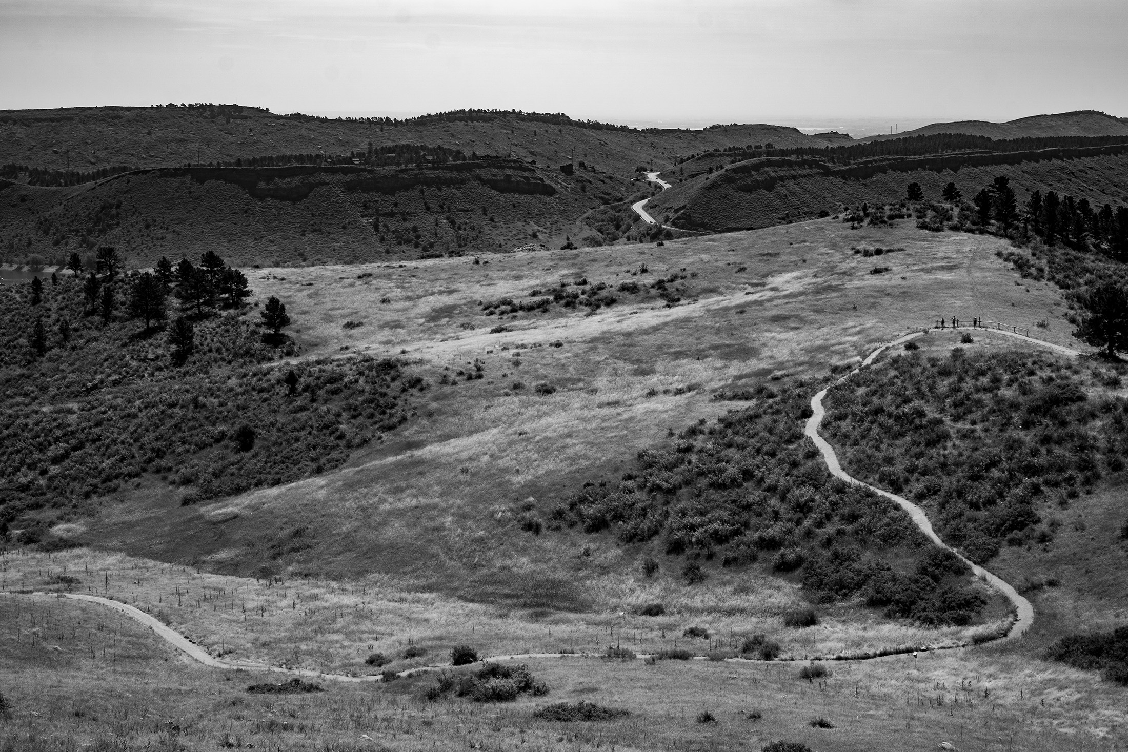 View toward Horsetooth Reservoir from Horsetooth Rock Trail, Colorado / Darker than Green