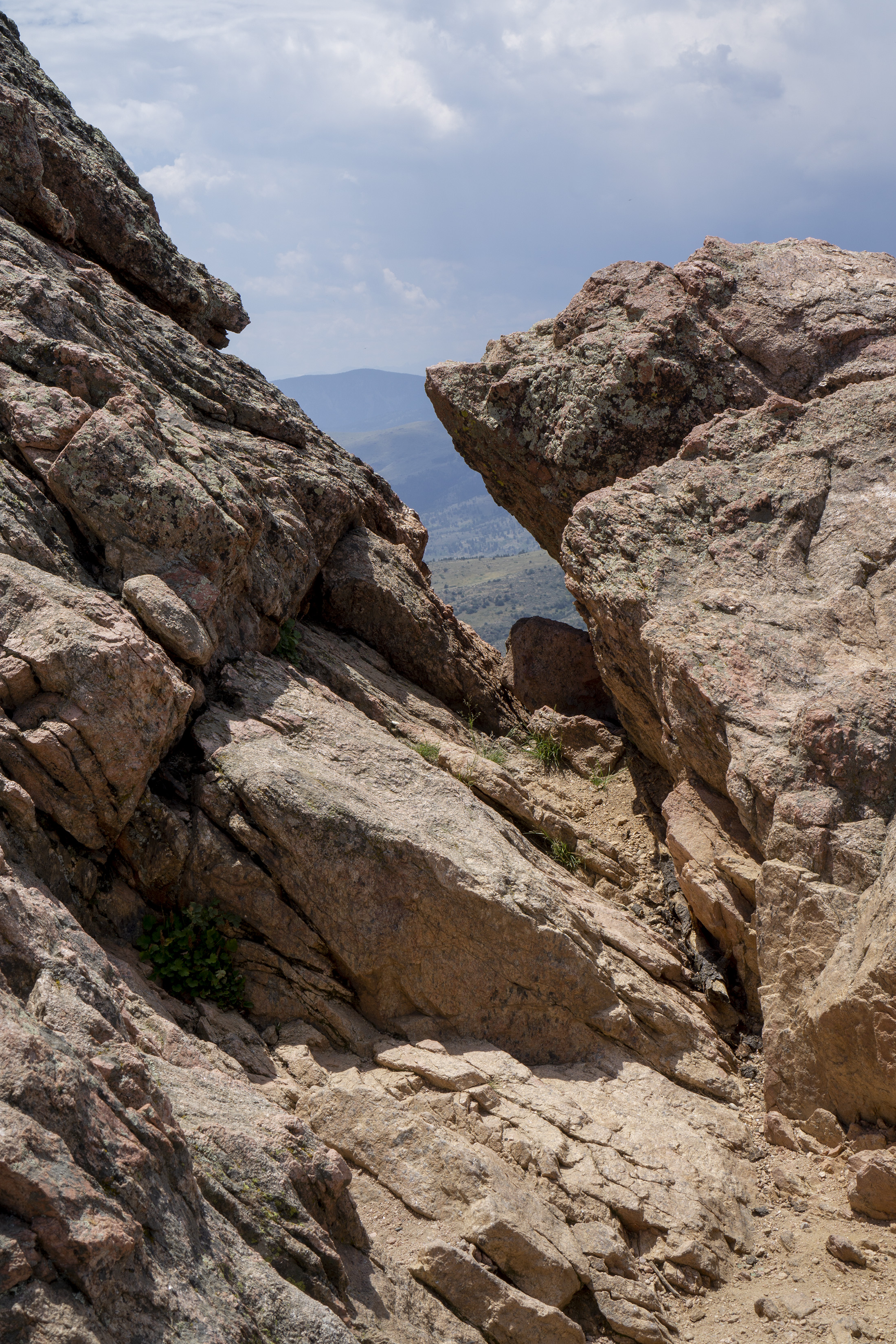 Angled rocks at top of Horsetooth Rock, Colorado / Darker than Green