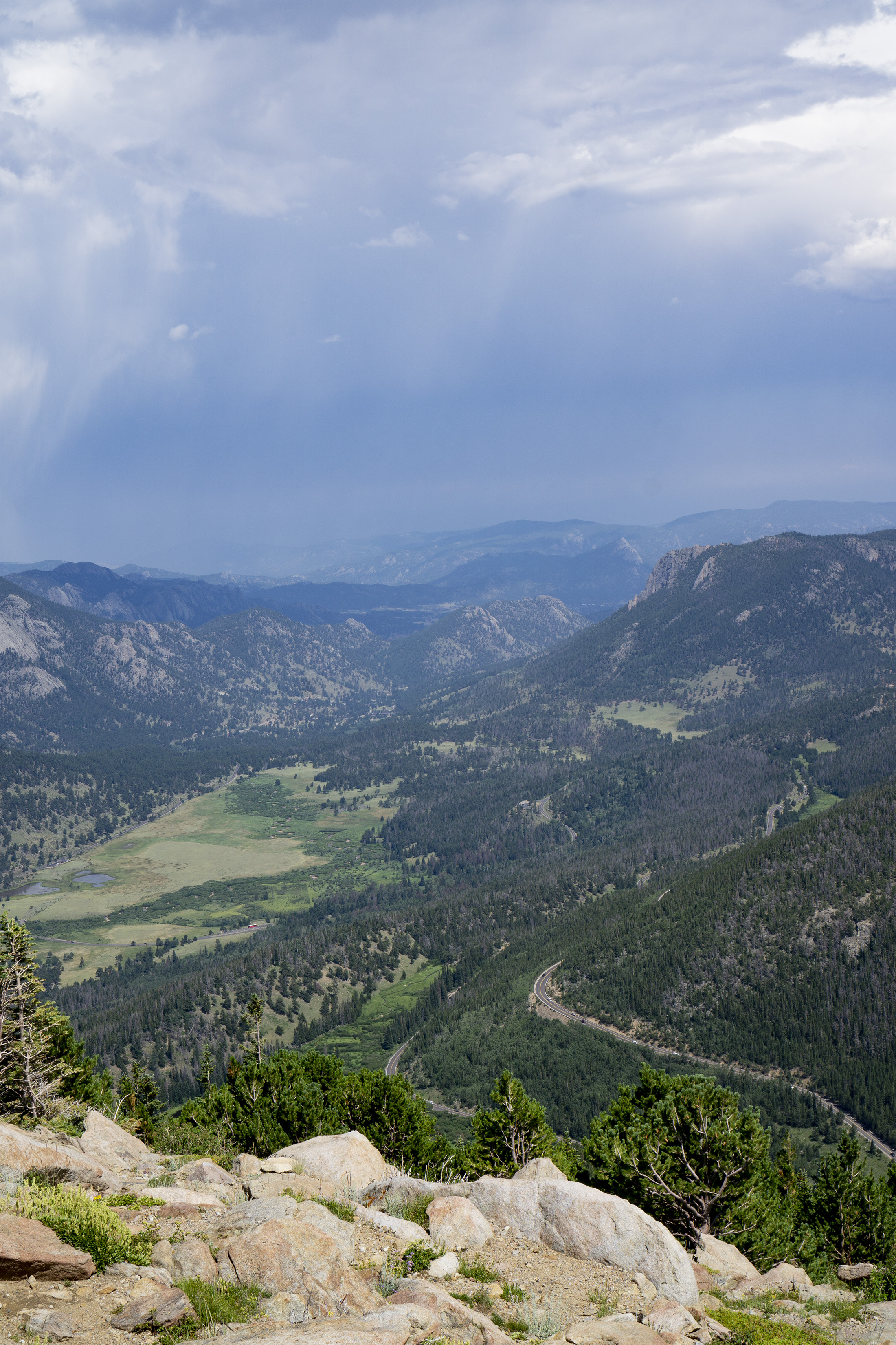 Green valley floor and mountains, Rocky Mountain National Park / Darker than Green